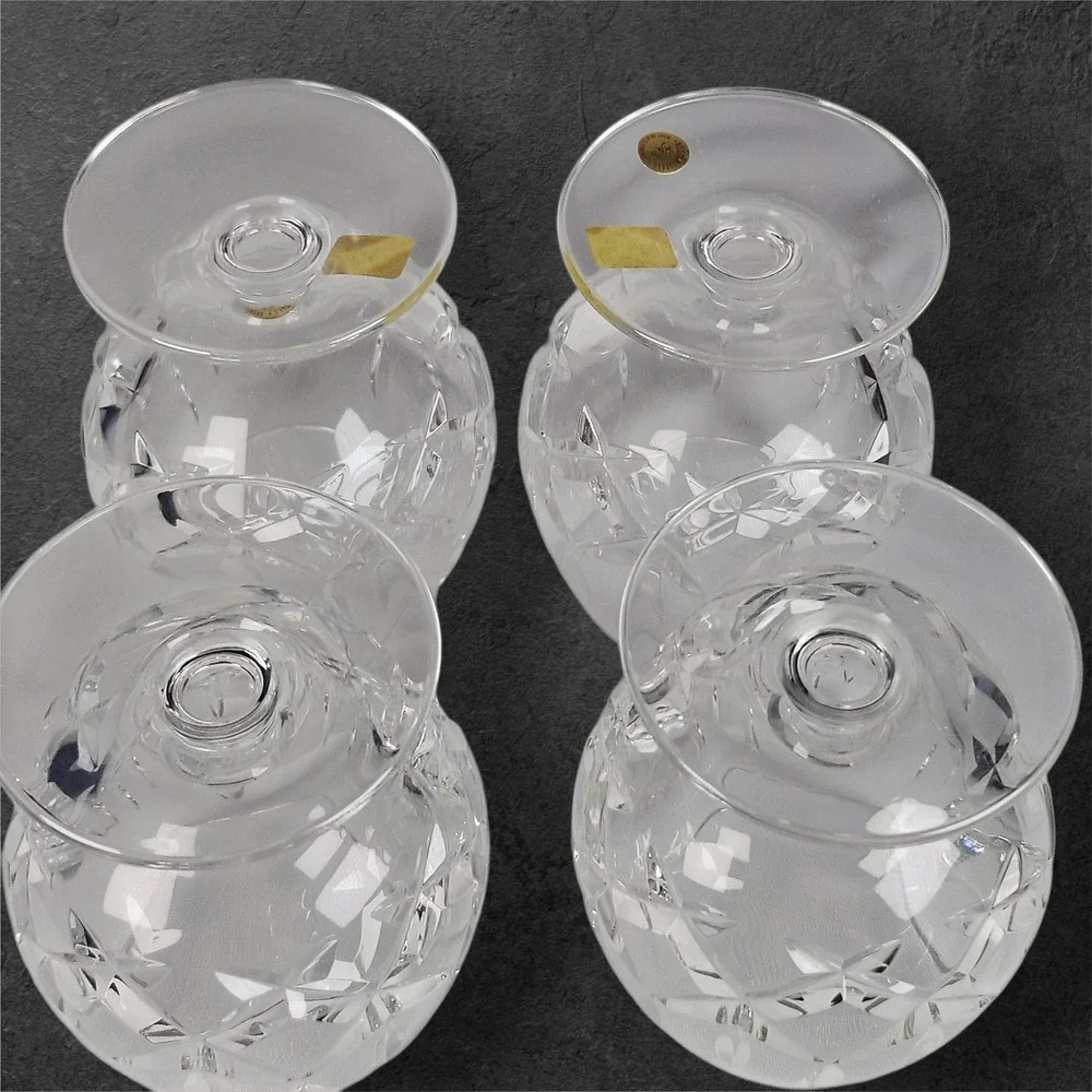 Set of 4 Nachtmann Bleikristall‎ 24% Lead Crystal Brandy Cognac Glasses Classic